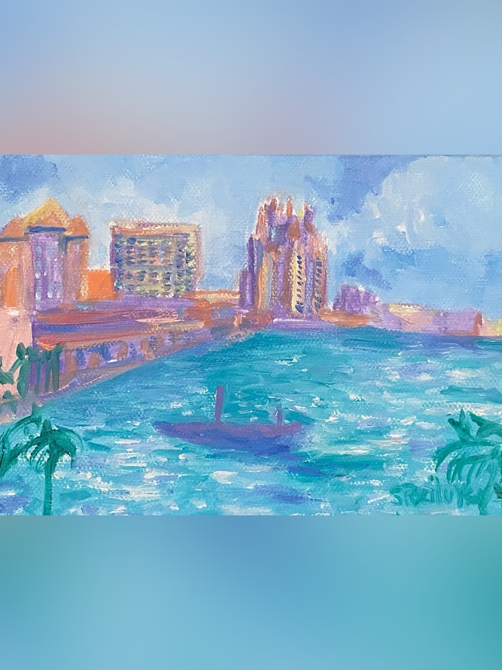 Tampa Bay 5x7” oil on canvas Original